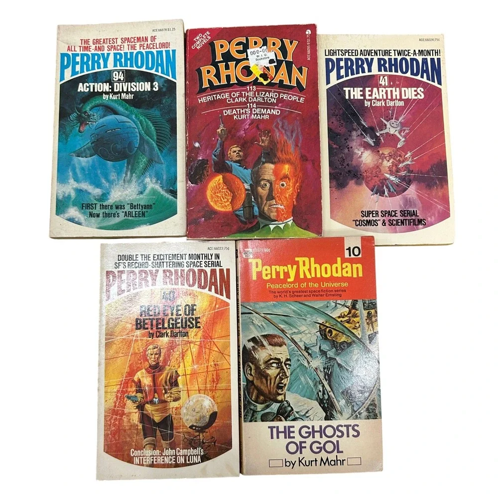 Perry Rhodan Sci-Fi Paperback Lot Vintage Ace Books Pulp Sci-Fi Retro
